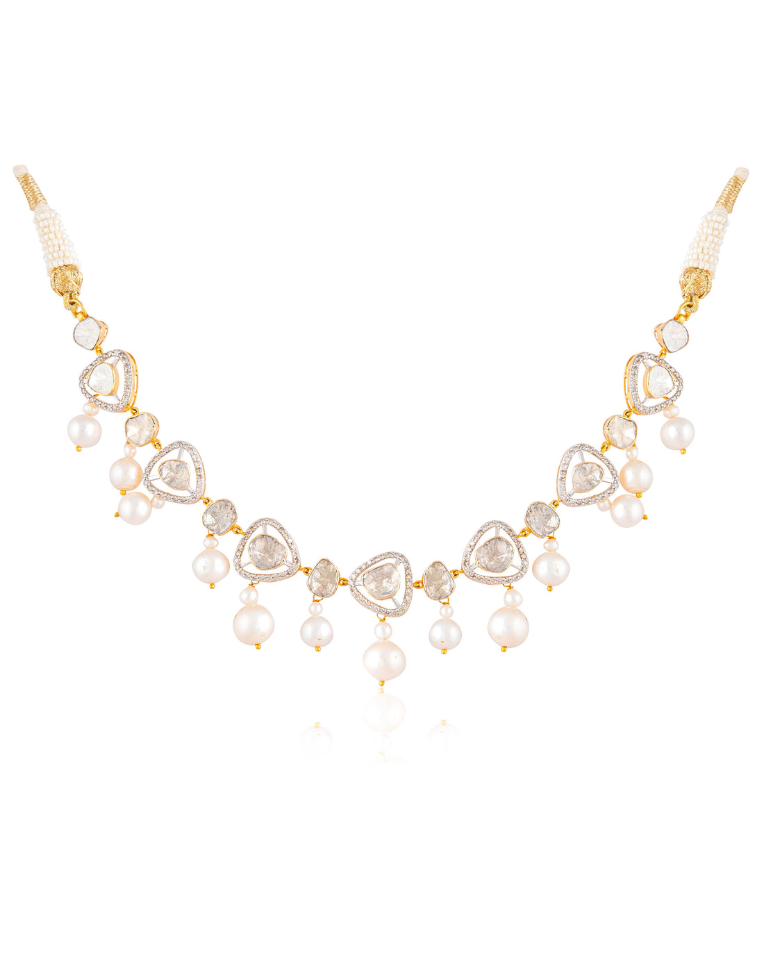 Samaira Choker And Tanmayi Long Earrings Polki And Diamond Set