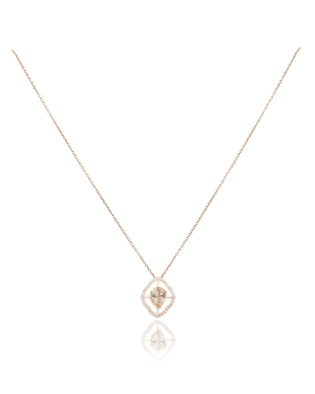 Veena Polki And Diamond Pendant