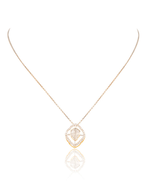 Veena Pendant And Akansha Tops Polki And Diamond Set