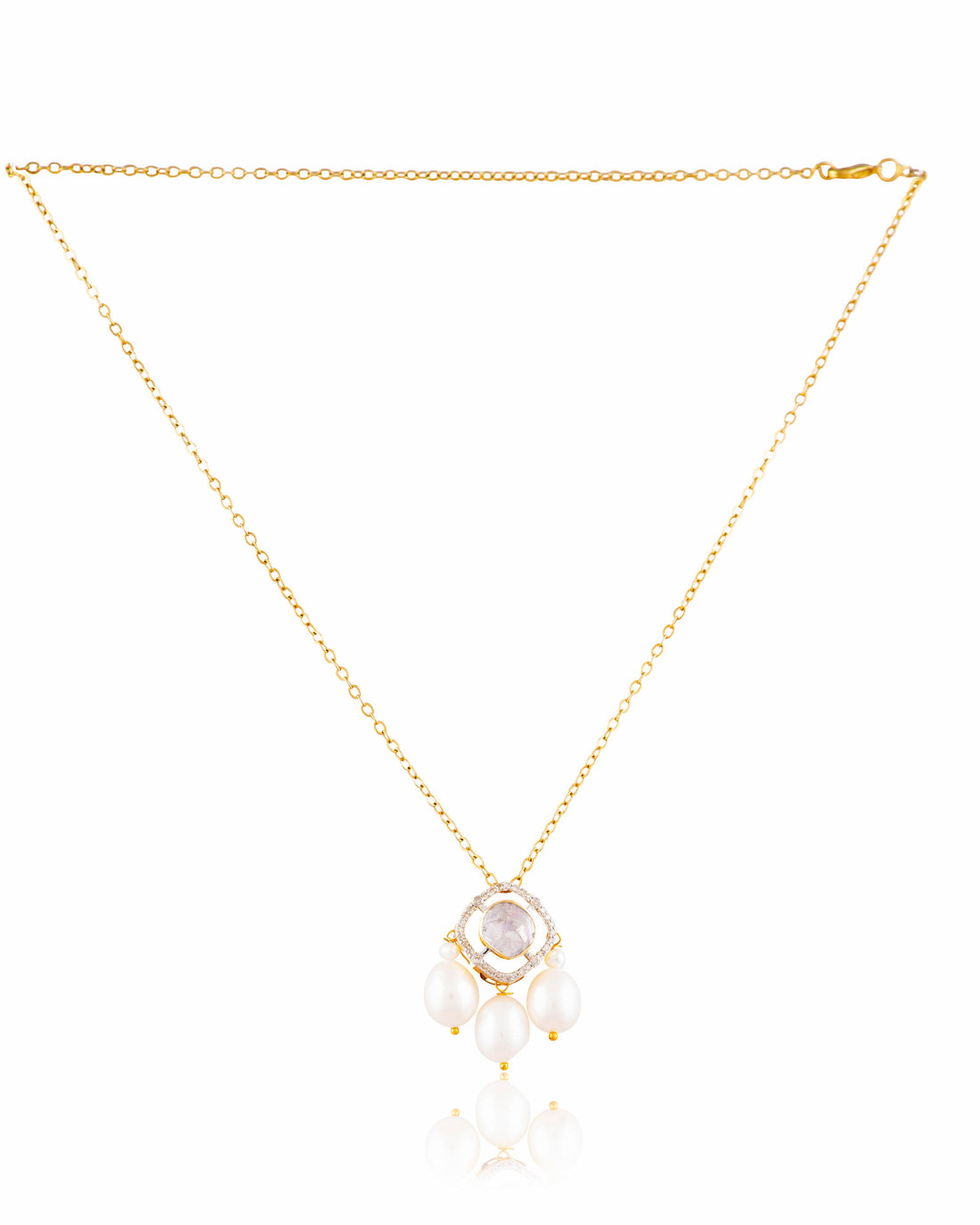 Nandini Polki And Diamond Pendant