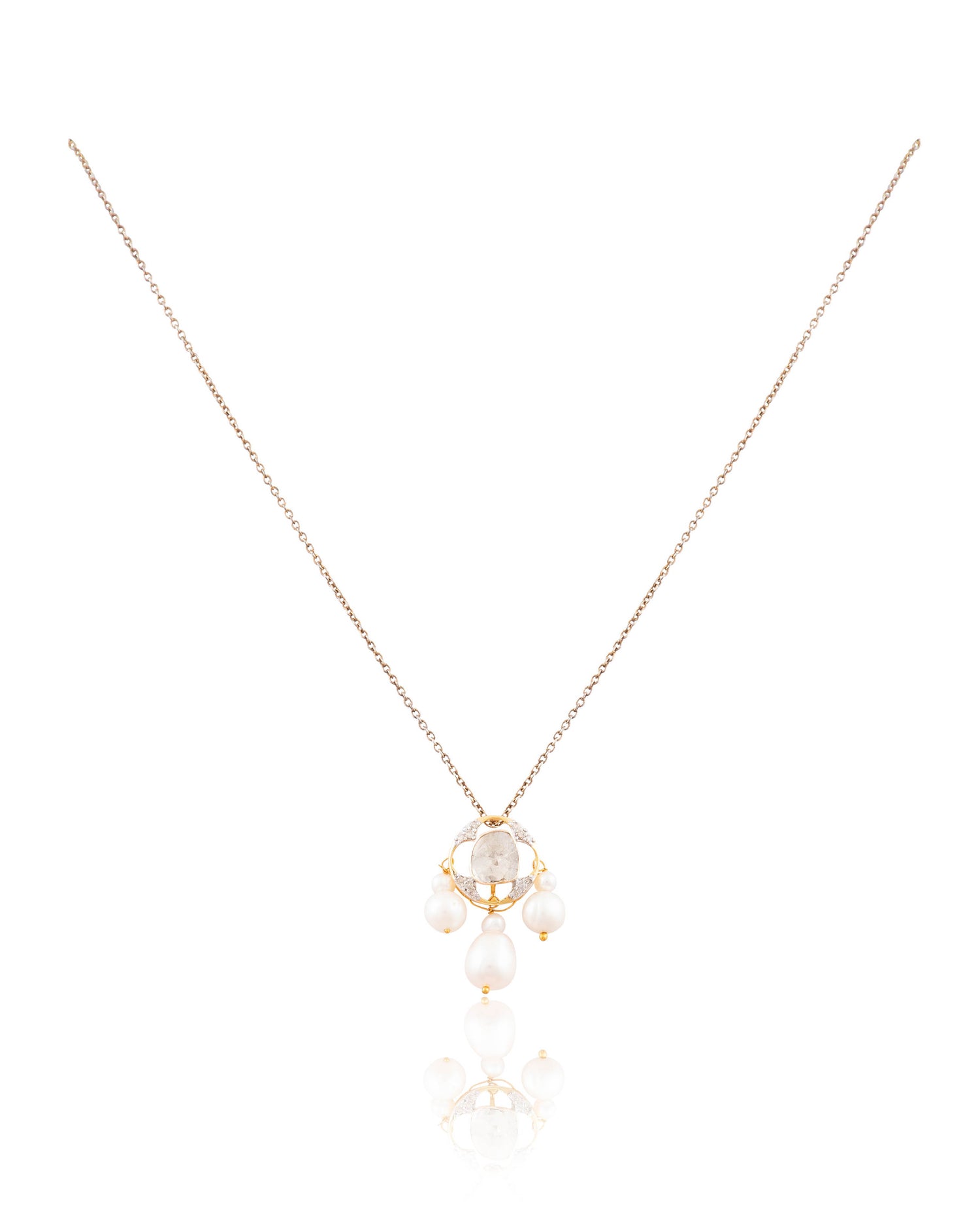 Vriddhi Polki And Diamond Pendant