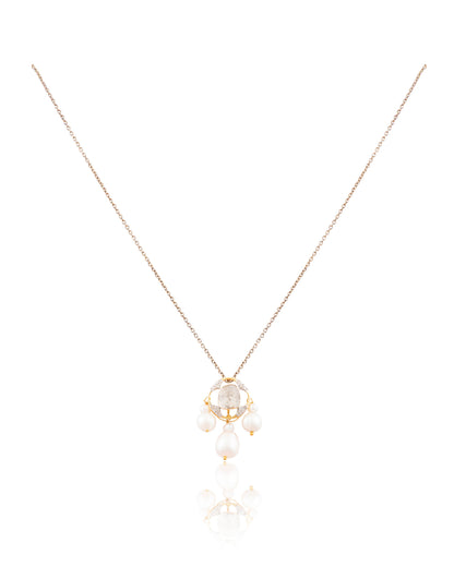 Vriddhi Polki And Diamond Pendant