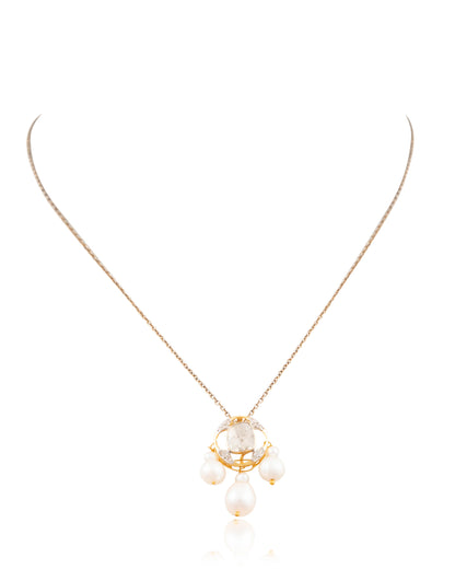 Vriddhi Polki And Diamond Pendant