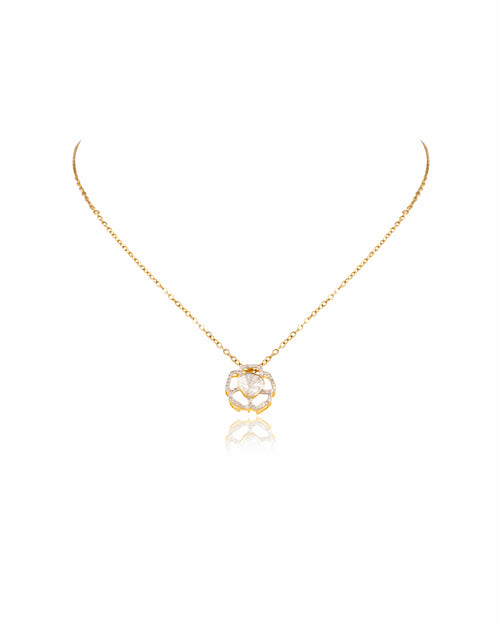 Radhika Polki And Diamond Pendant