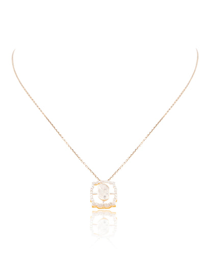 Priyanshi Polki And Diamond Pendant