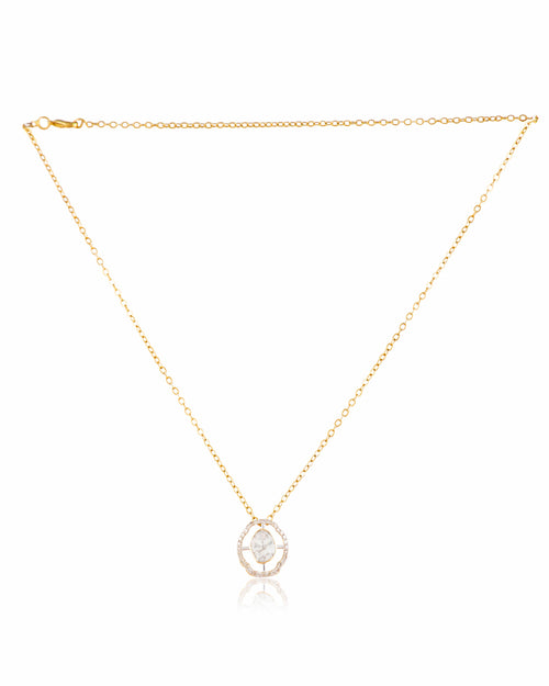 Ekta Polki And Diamond Pendant