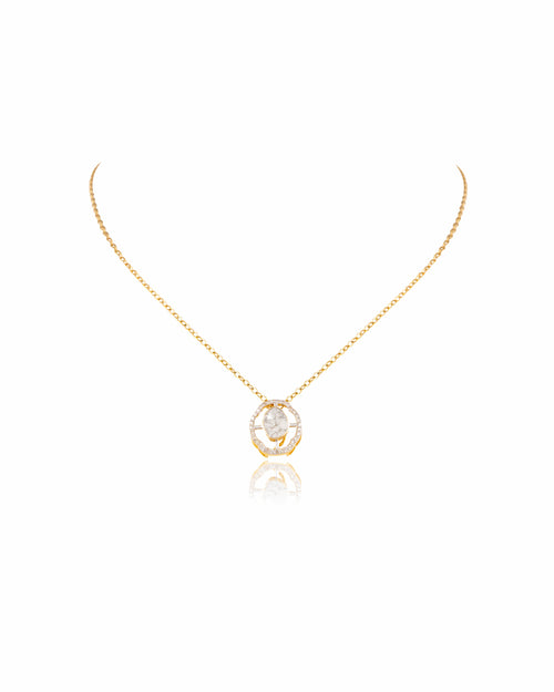 Ekta Polki And Diamond Pendant