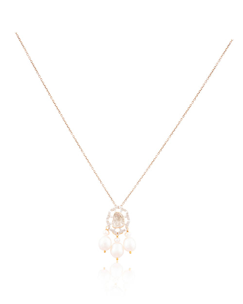 Pariniti Pendant And Ojasvi Tops Polki And Diamond Set