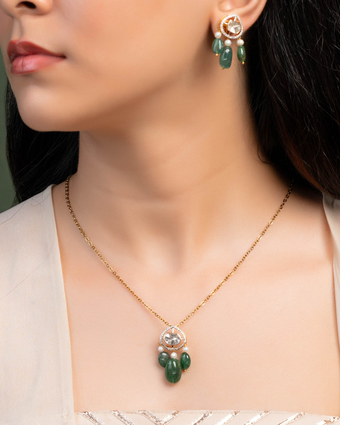 Neelam Polki And Diamond Tops