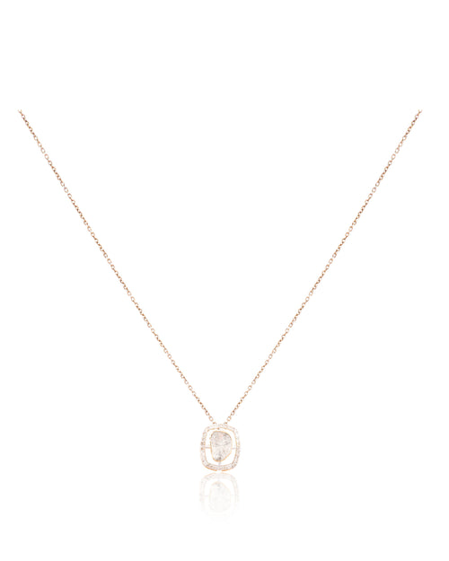 Suman Polki And Diamond Pendant