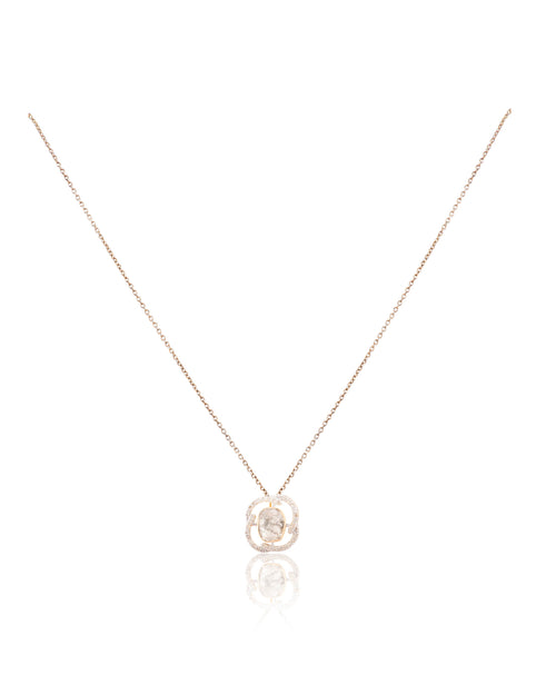Arifa Pendant And Aarya Tops Polki And Diamond Set