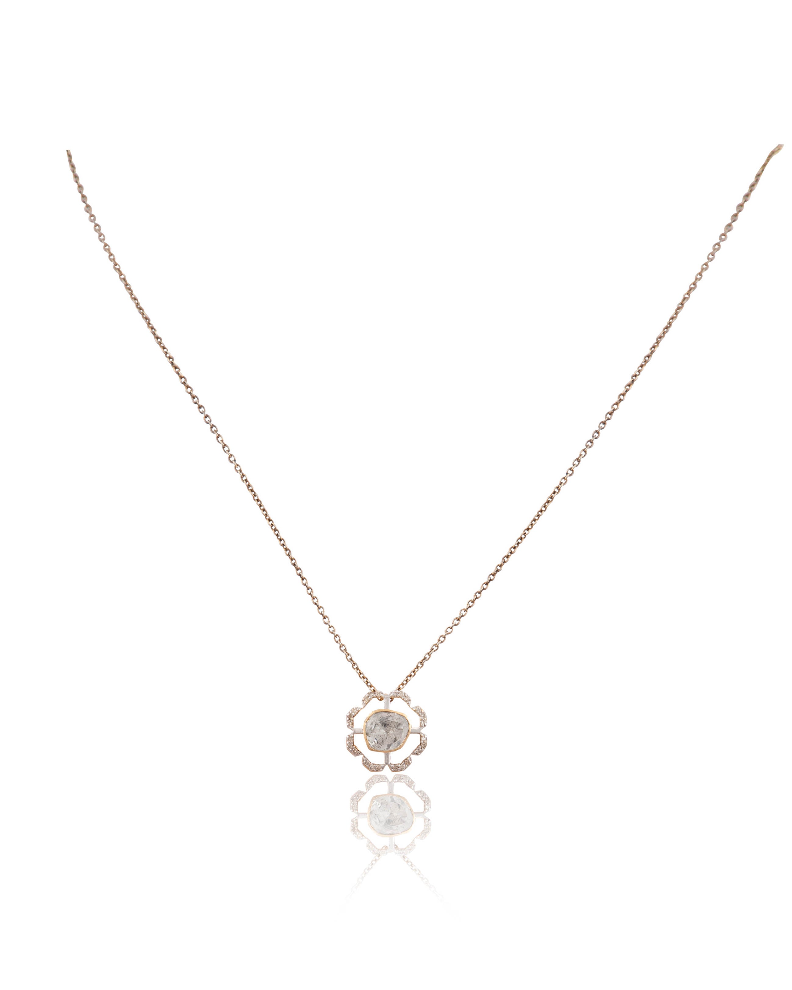 Maitri Polki And Diamond Pendant