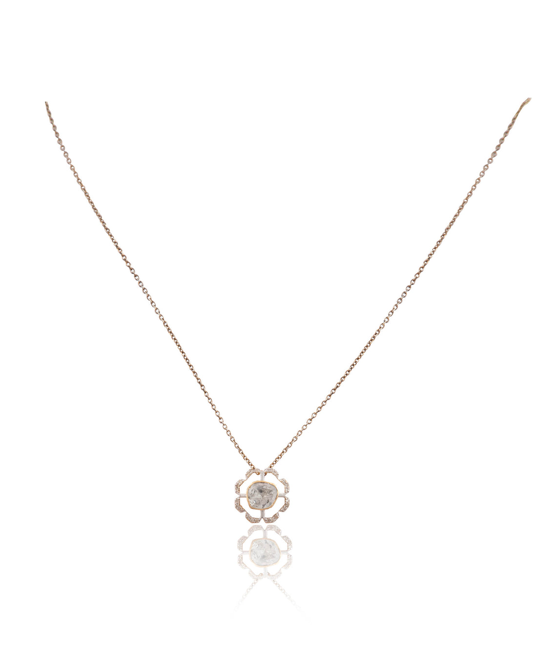 Maitri Pendant And Karina Tops Polki And Diamond Set