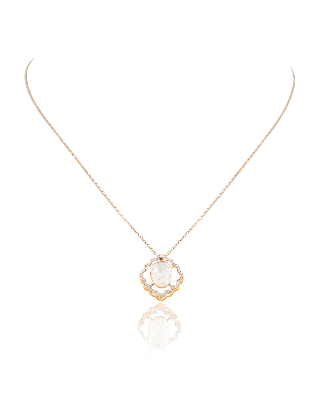 Tejaswi Polki And Diamond Pendant