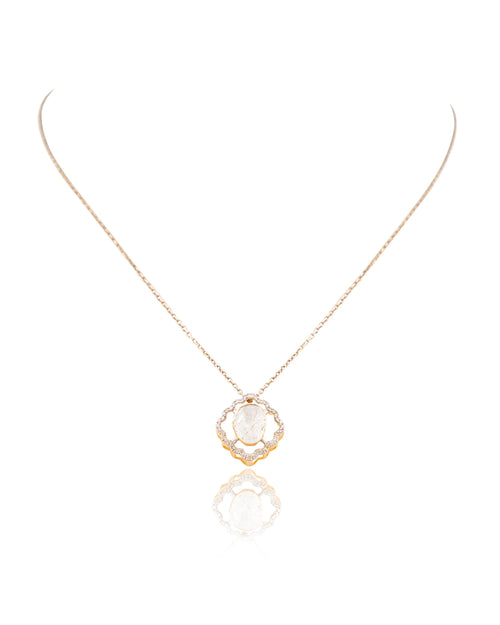 Tejaswi Pendant And Kirti Tops Polki And Diamond Set