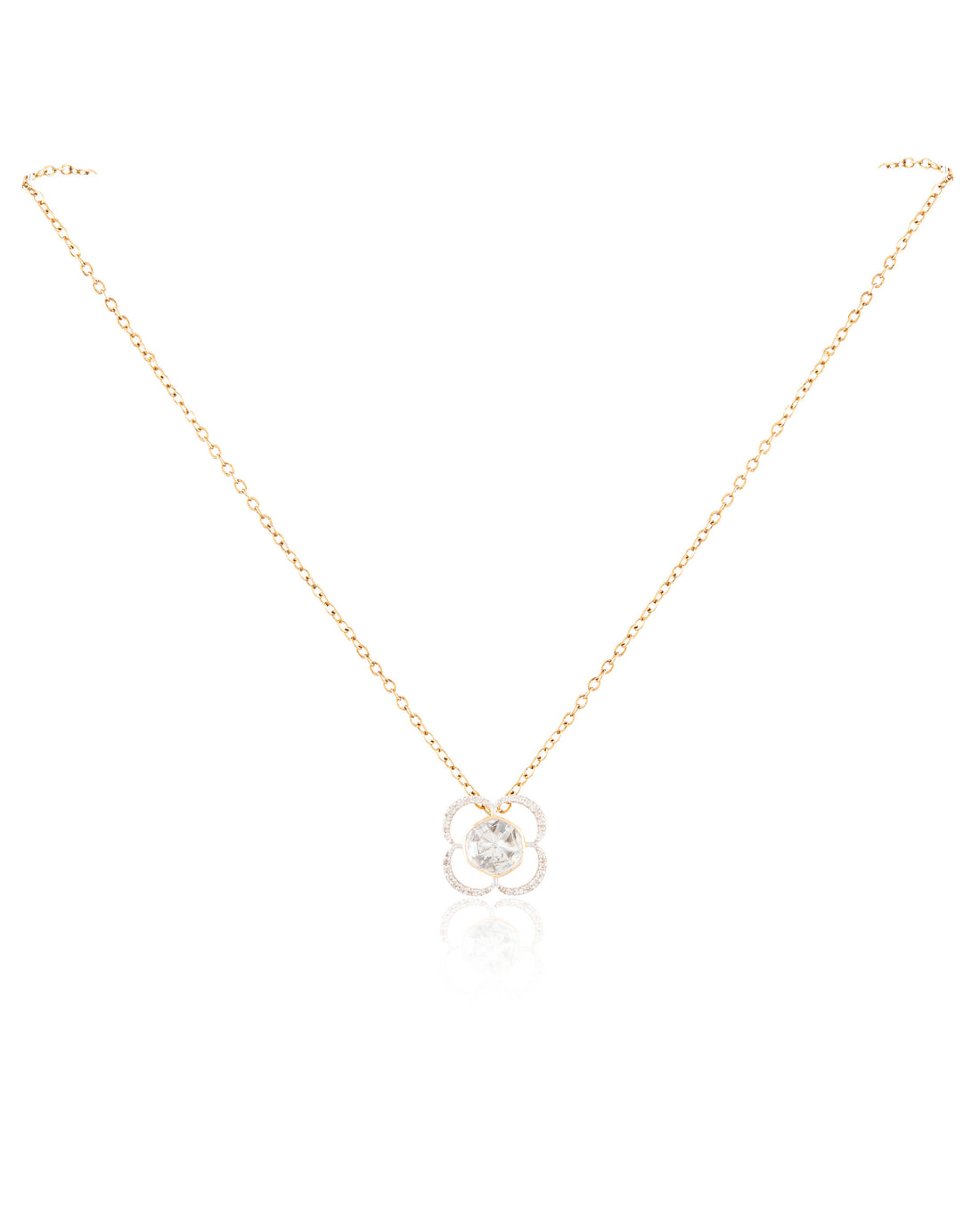 Sanchita Pendant And Pratyusha Tops Polki And Diamond Set