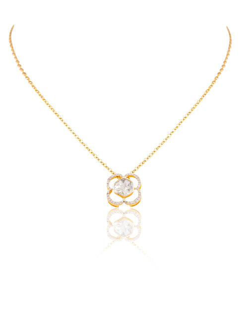 Sanchita Pendant And Pratyusha Tops Polki And Diamond Set