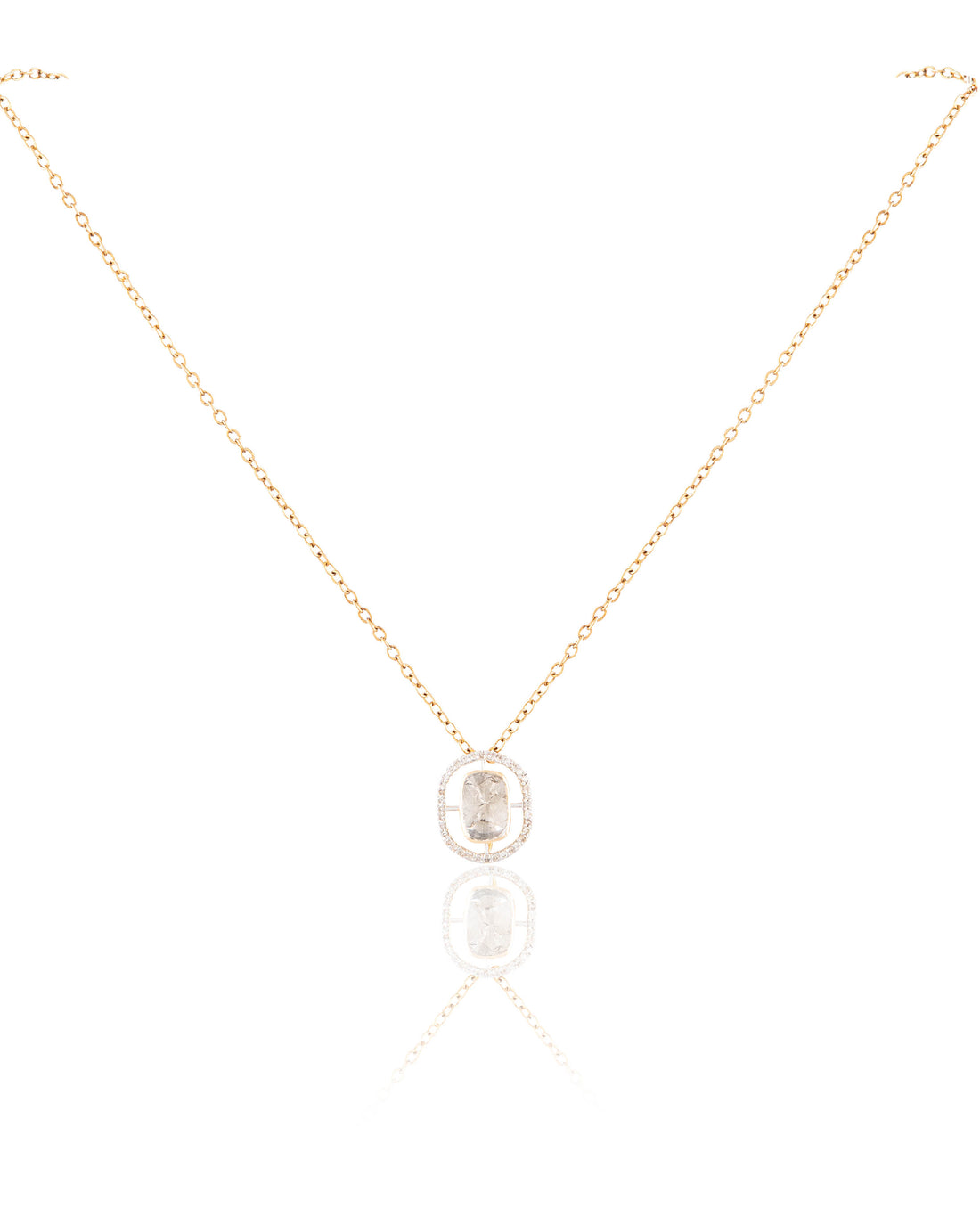 Medhya Pendant And Zohra Tops Polki And Diamond Set