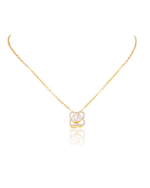 Mrunmayee Pendant And Drishtha Tops Polki And Diamond Set