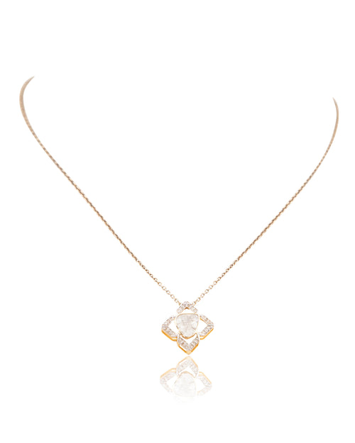 Ishani Pendant And Bhavika Tops Polki And Diamond Set
