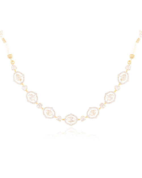 Sariah Choker And Naomi Long Earrings Polki And Diamond Set