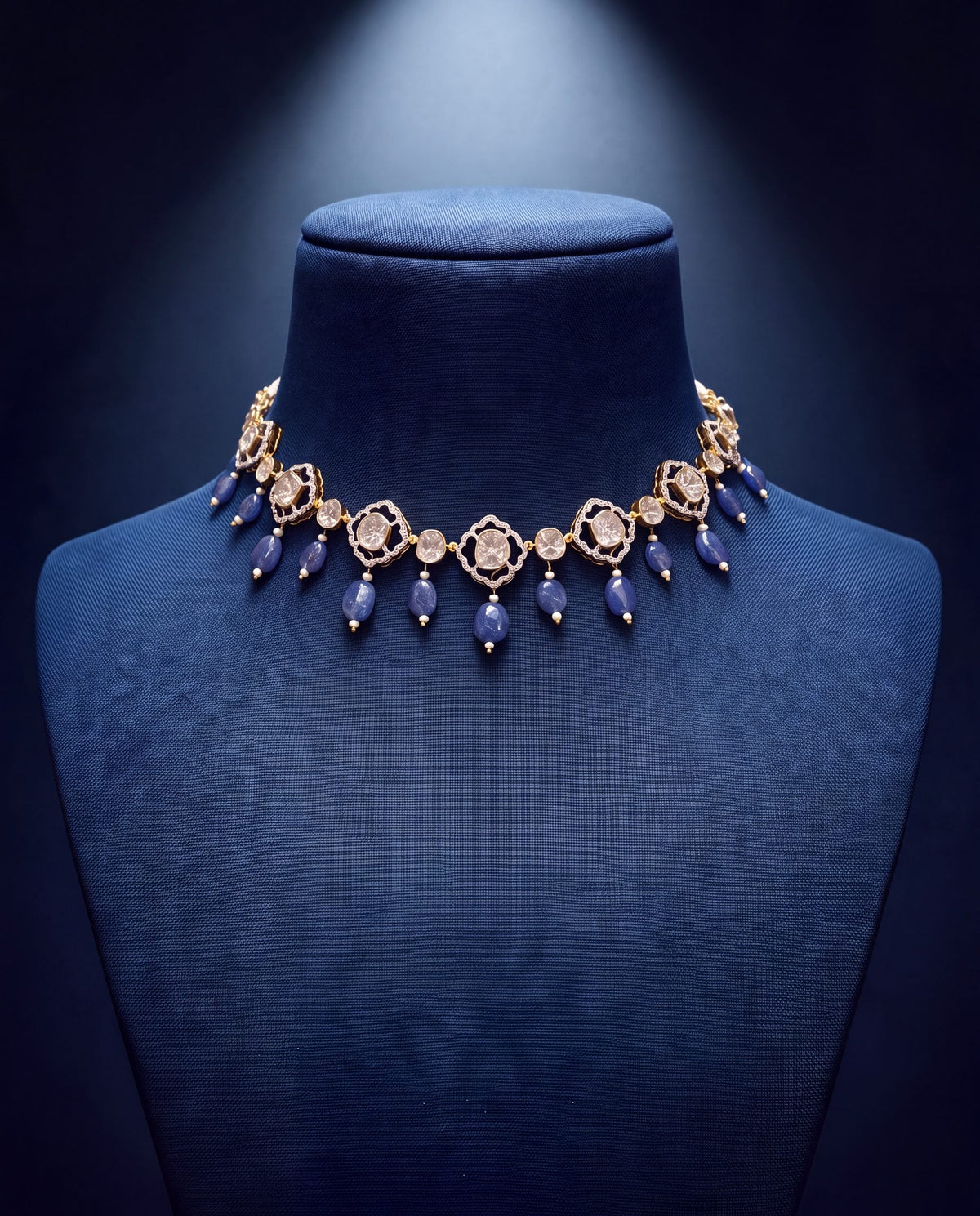 Priyanka Polki And Diamond Choker