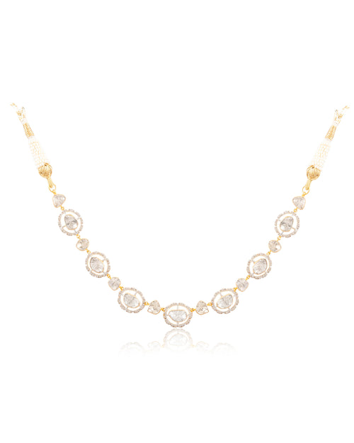 Prerna Choker And Laveena Long Earrings Polki And Diamond Set