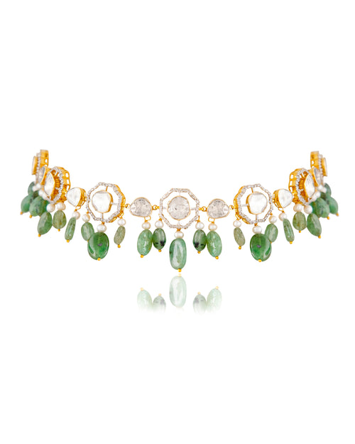 Matsya Polki And Diamond Choker
