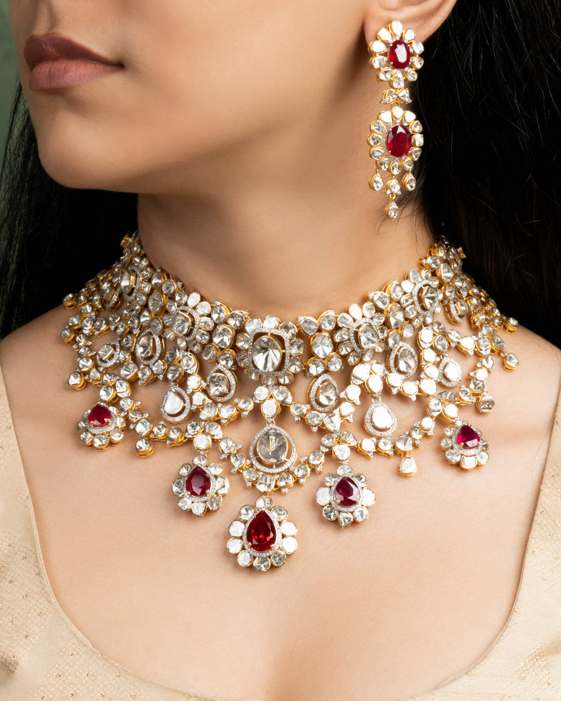 Vrishaa Polki And Diamond Necklace