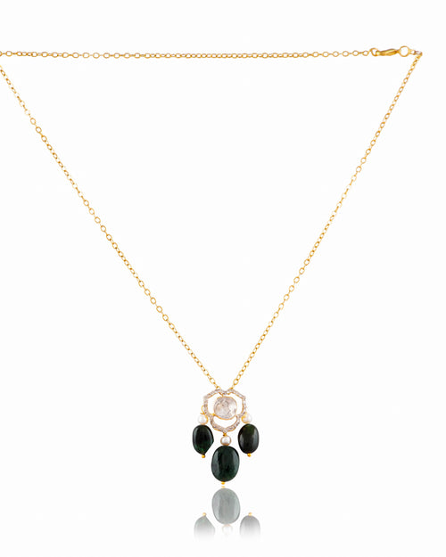 Anushka Polki And Diamond Pendant