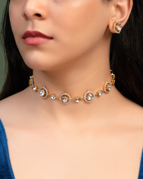 Preksha Polki And Diamond Choker