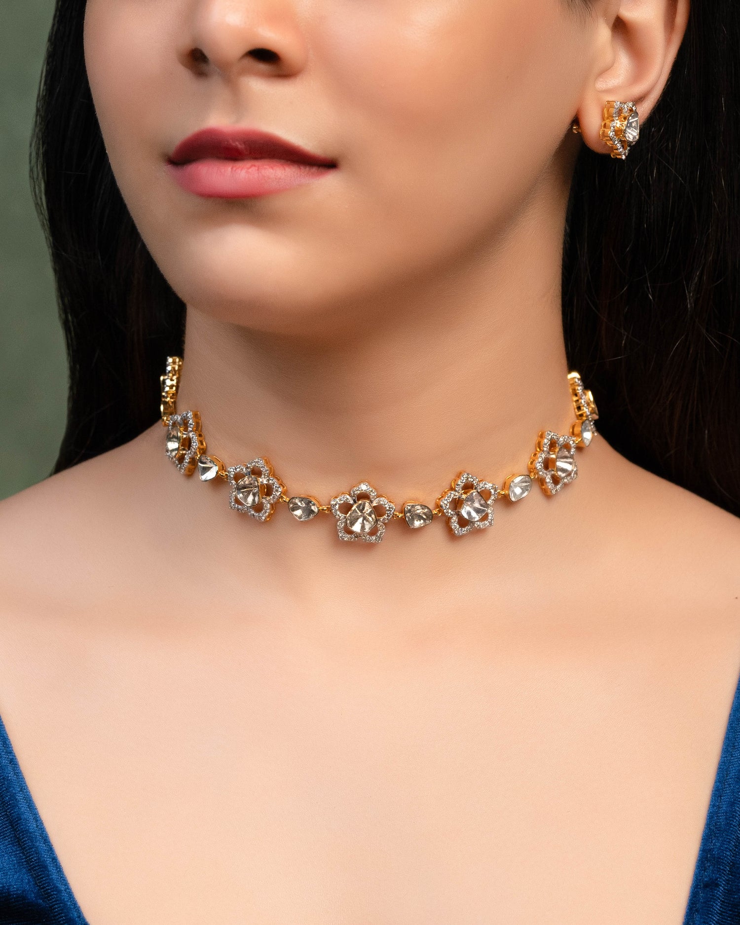 Hafsa Polki And Diamond Choker