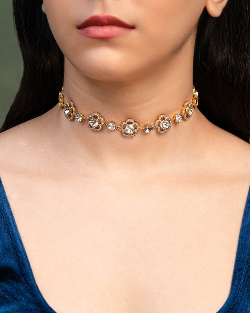 Zonia Polki And Diamond Choker