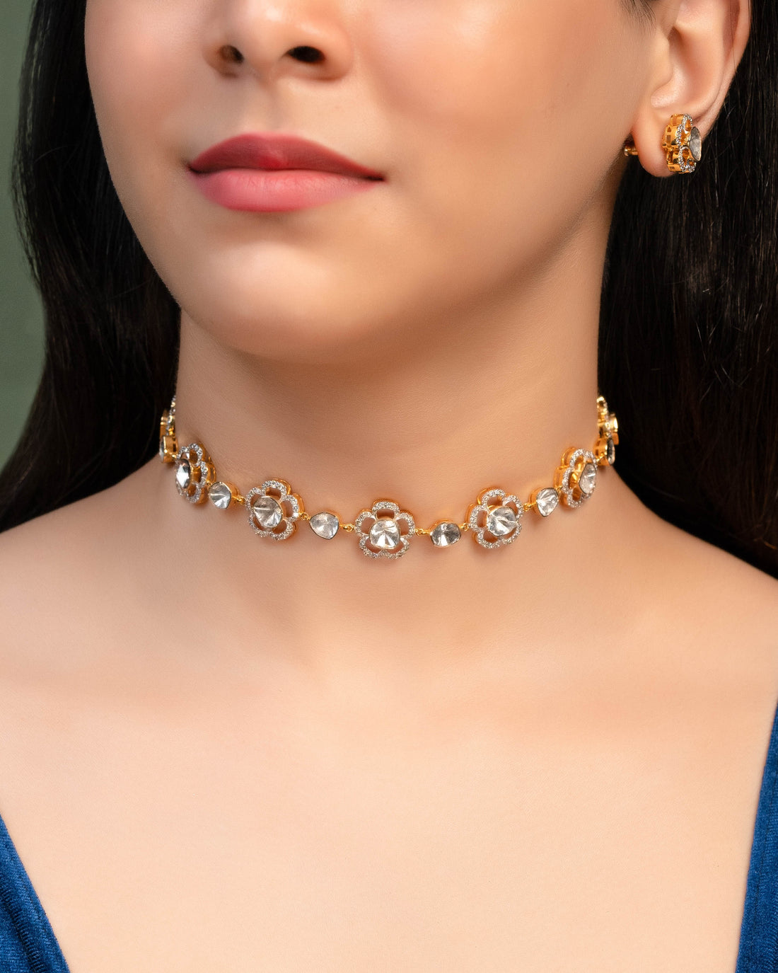 Zonia Polki And Diamond Choker