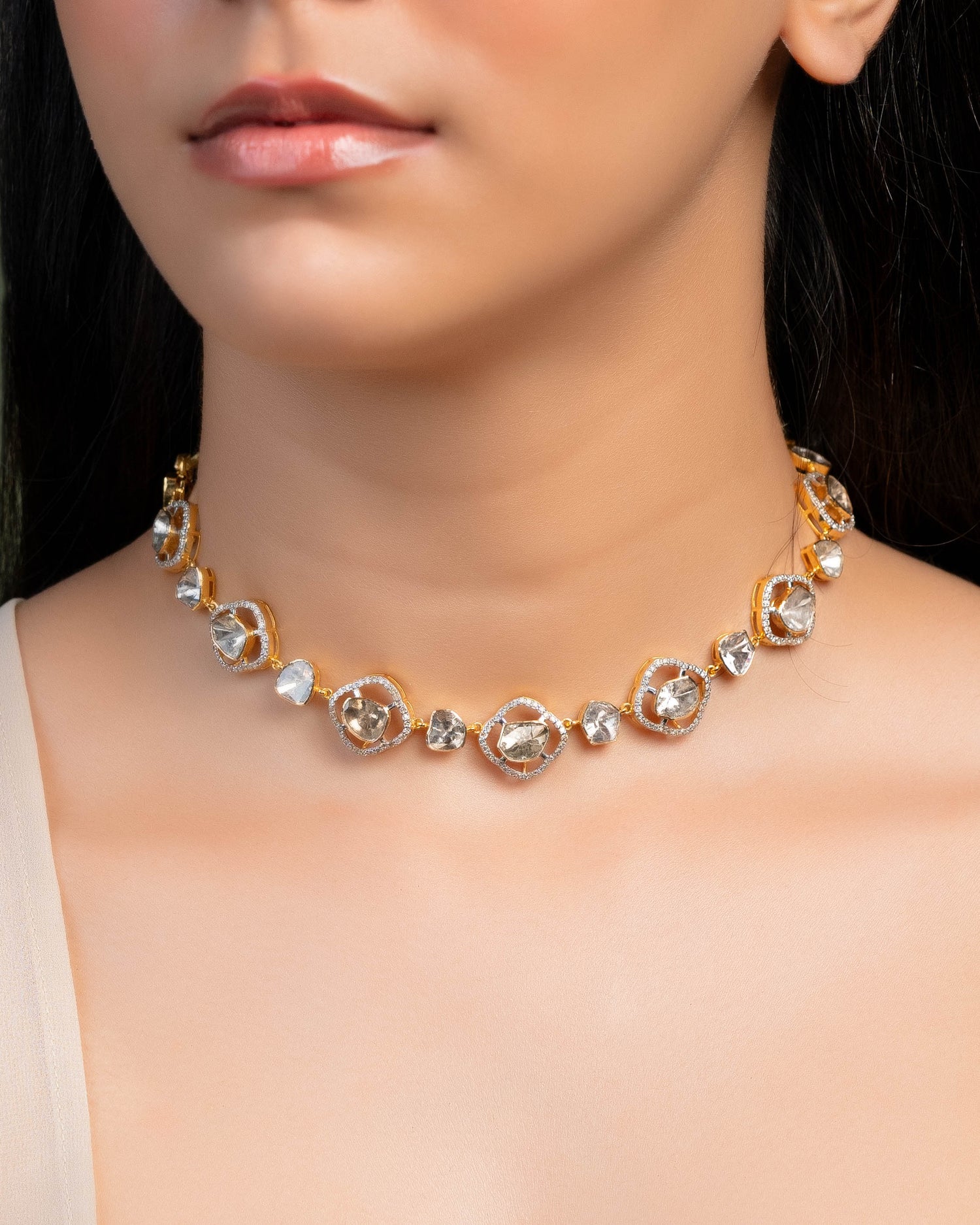 Jiya Polki And Diamond Choker