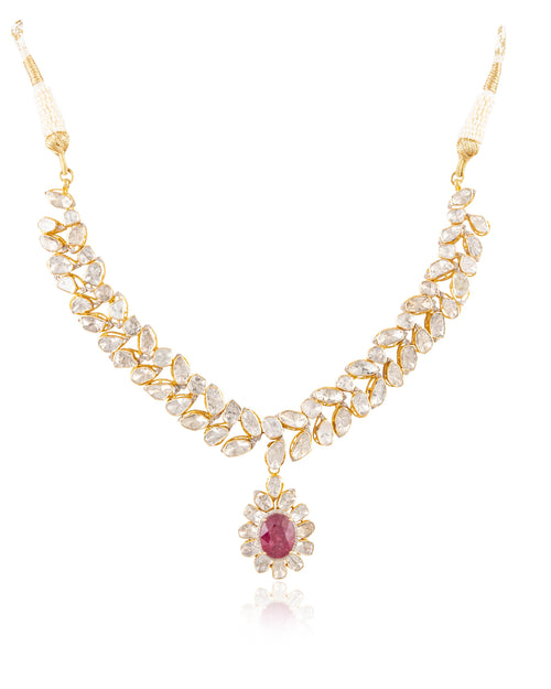 Tina Polki And Diamond Necklace