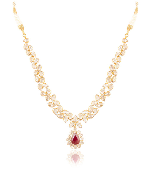 Mahera Polki And Diamond Necklace