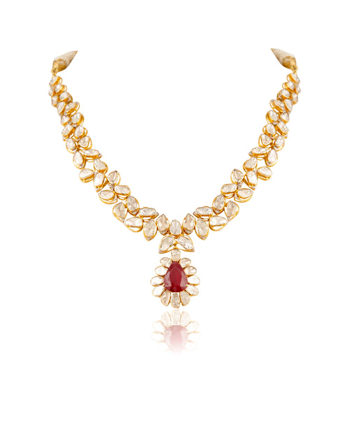 Mahera Polki And Diamond Necklace
