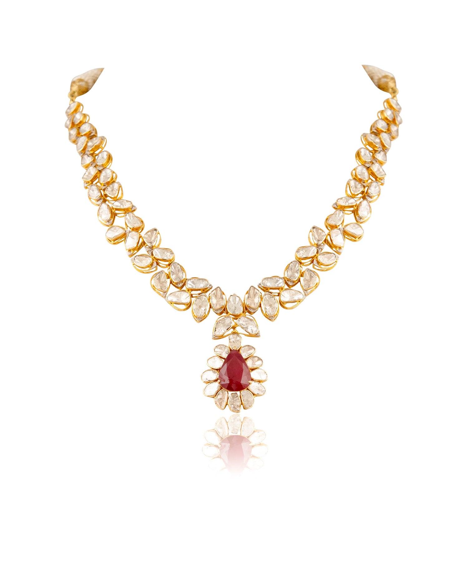 Mahera Polki And Diamond Necklace