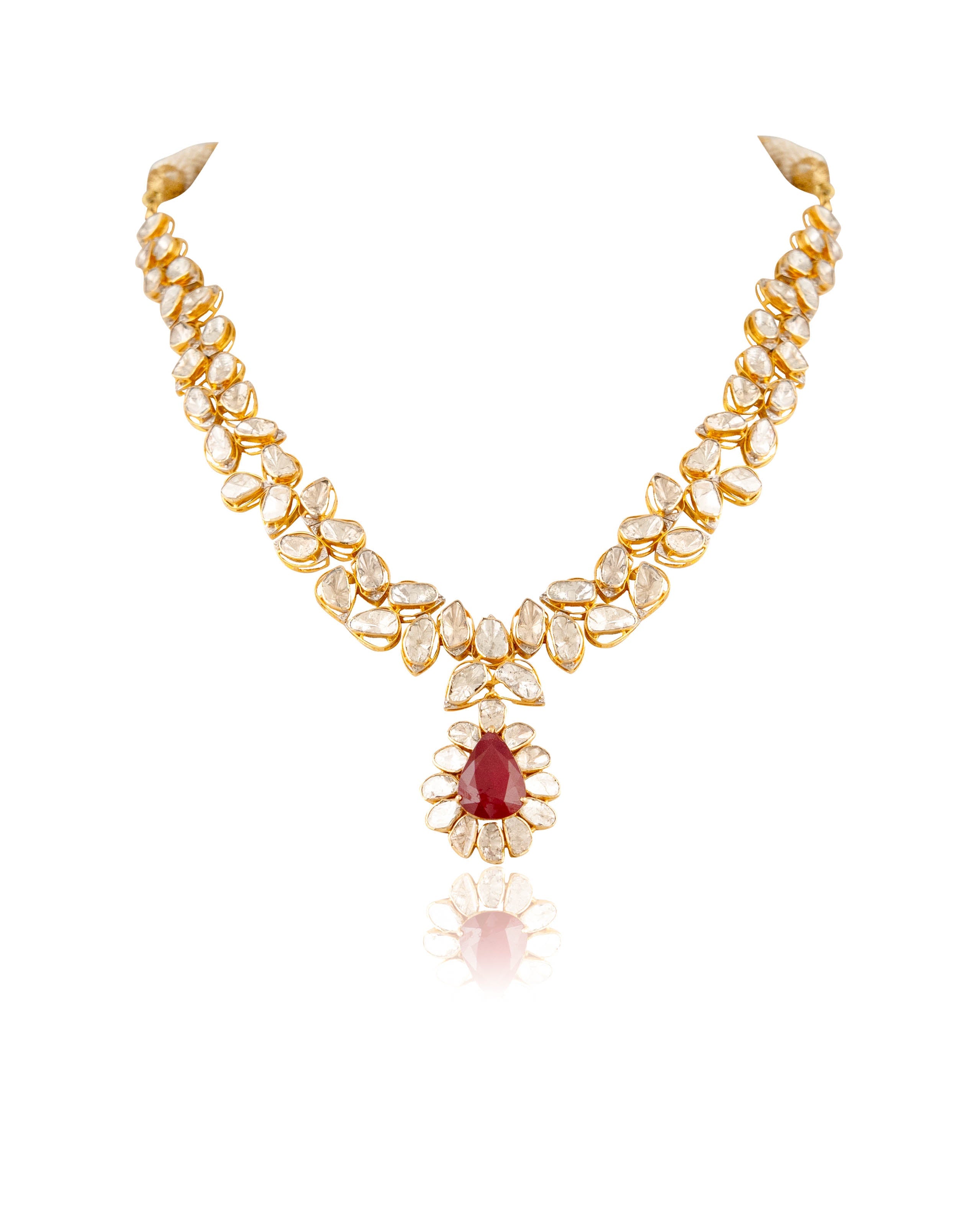 Mahera Polki And Diamond Necklace