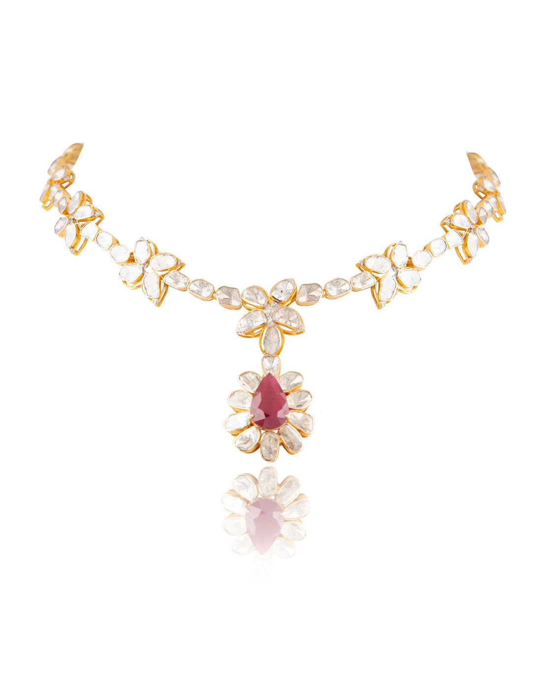 Jessica Polki And Diamond Necklace