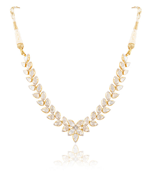 Tiya Necklace And Nia Necklace Polki And Diamond Set