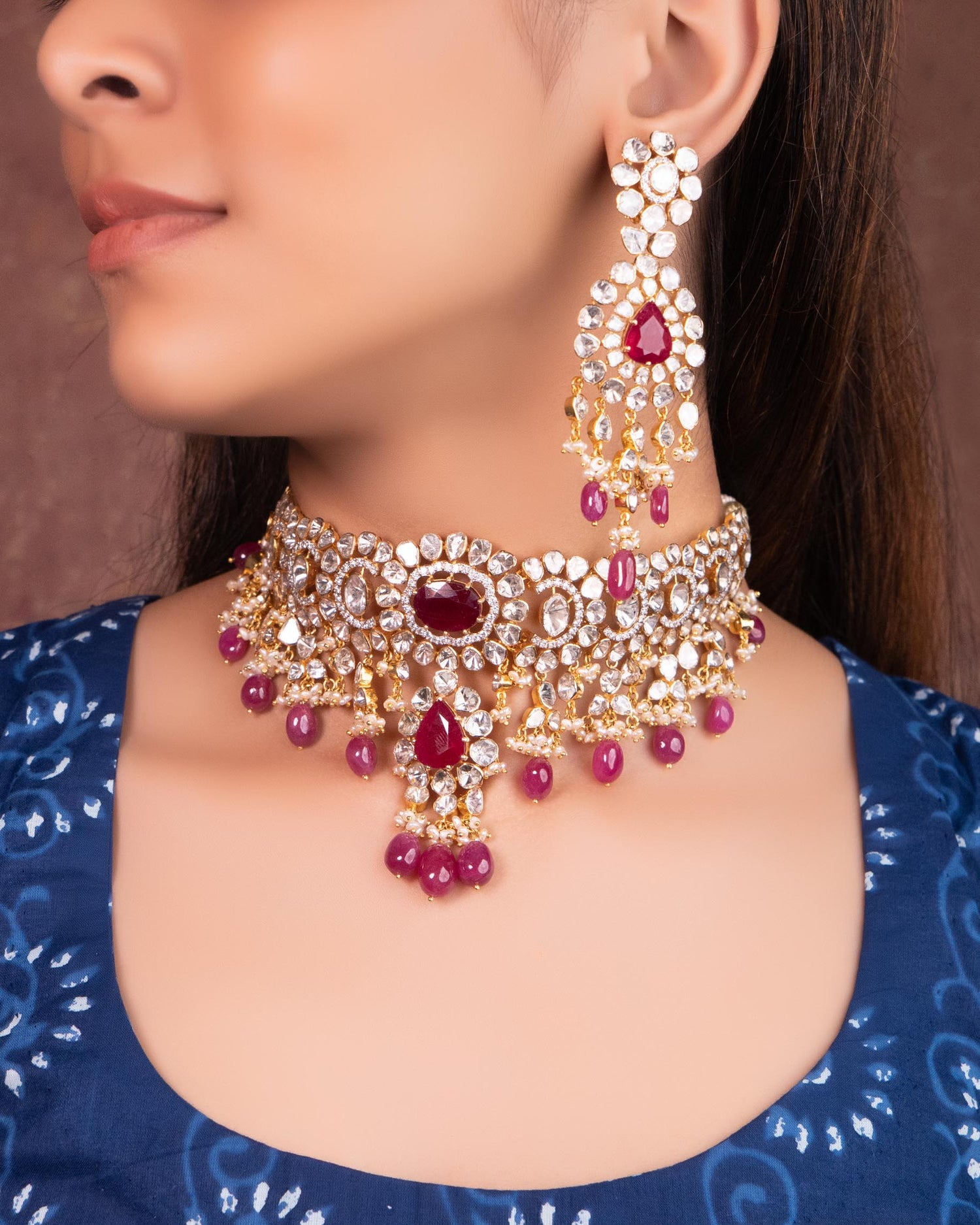 Kriya Polki And Diamond Choker