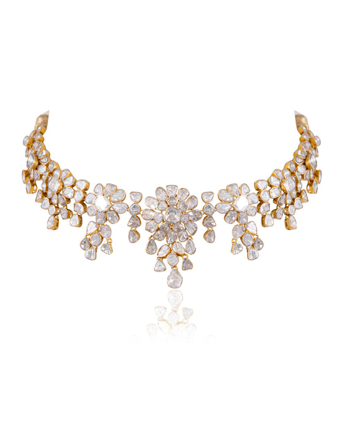 Zanaida Necklace And Saloni Necklace Polki Set