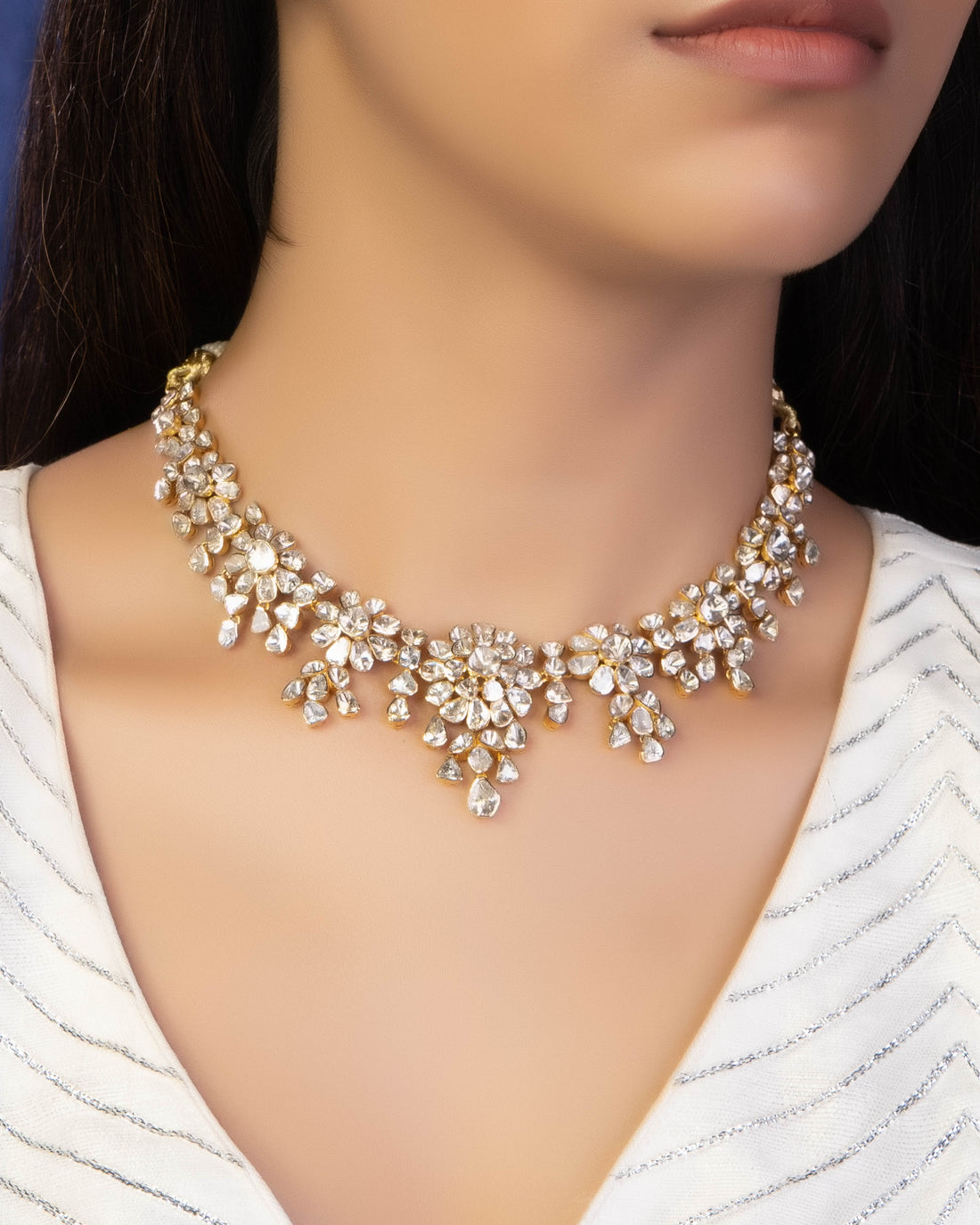 Zanaida Necklace And Saloni Necklace Polki Set