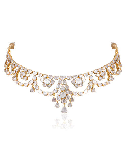 Zanaida Necklace And Saloni Necklace Polki Set