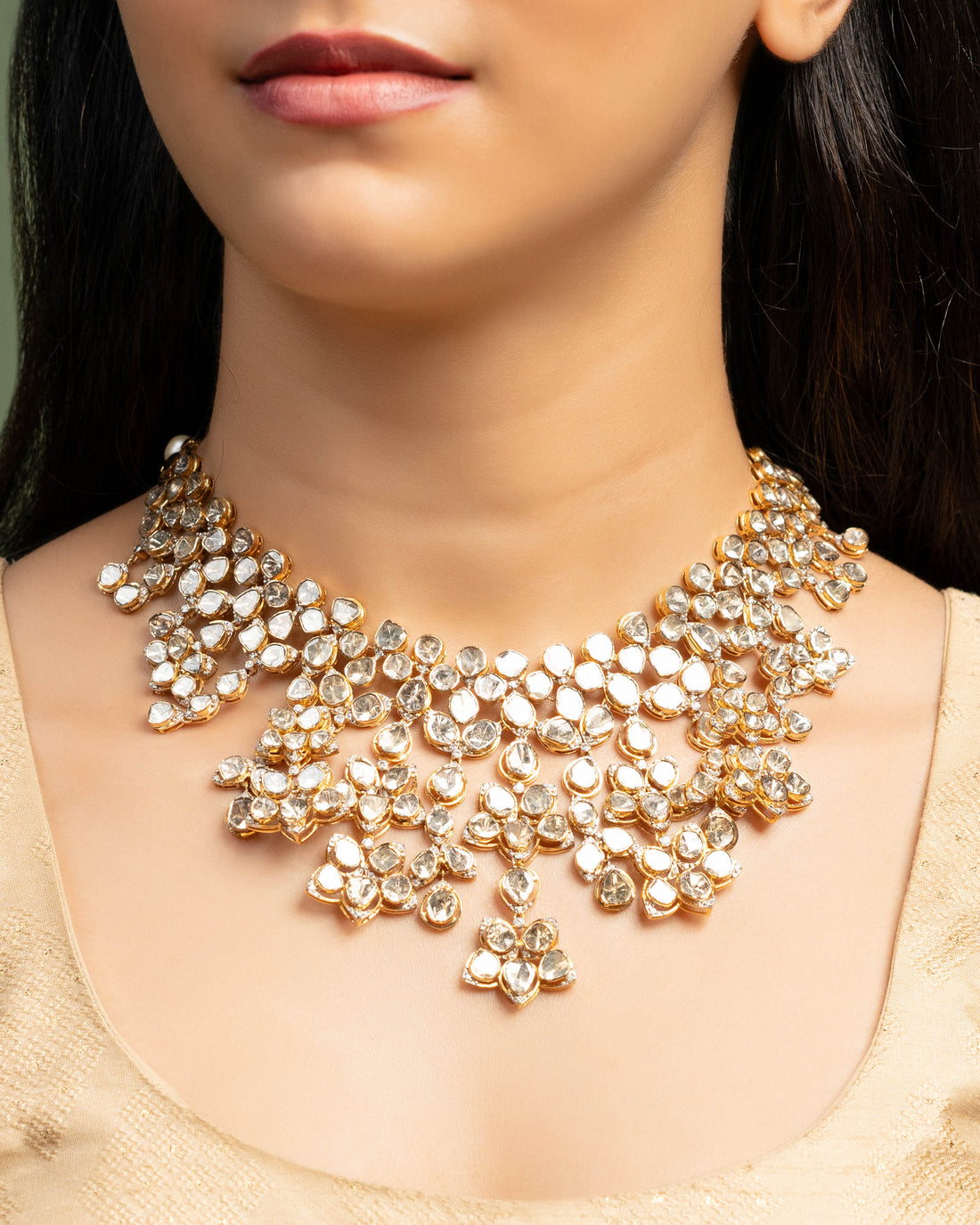 Riddhi Polki And Diamond Necklace