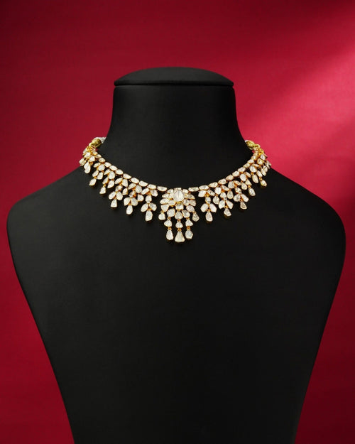 Mishka Polki And Diamond Necklace