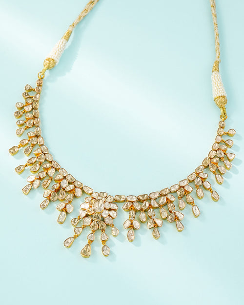 Mishka Polki And Diamond Necklace