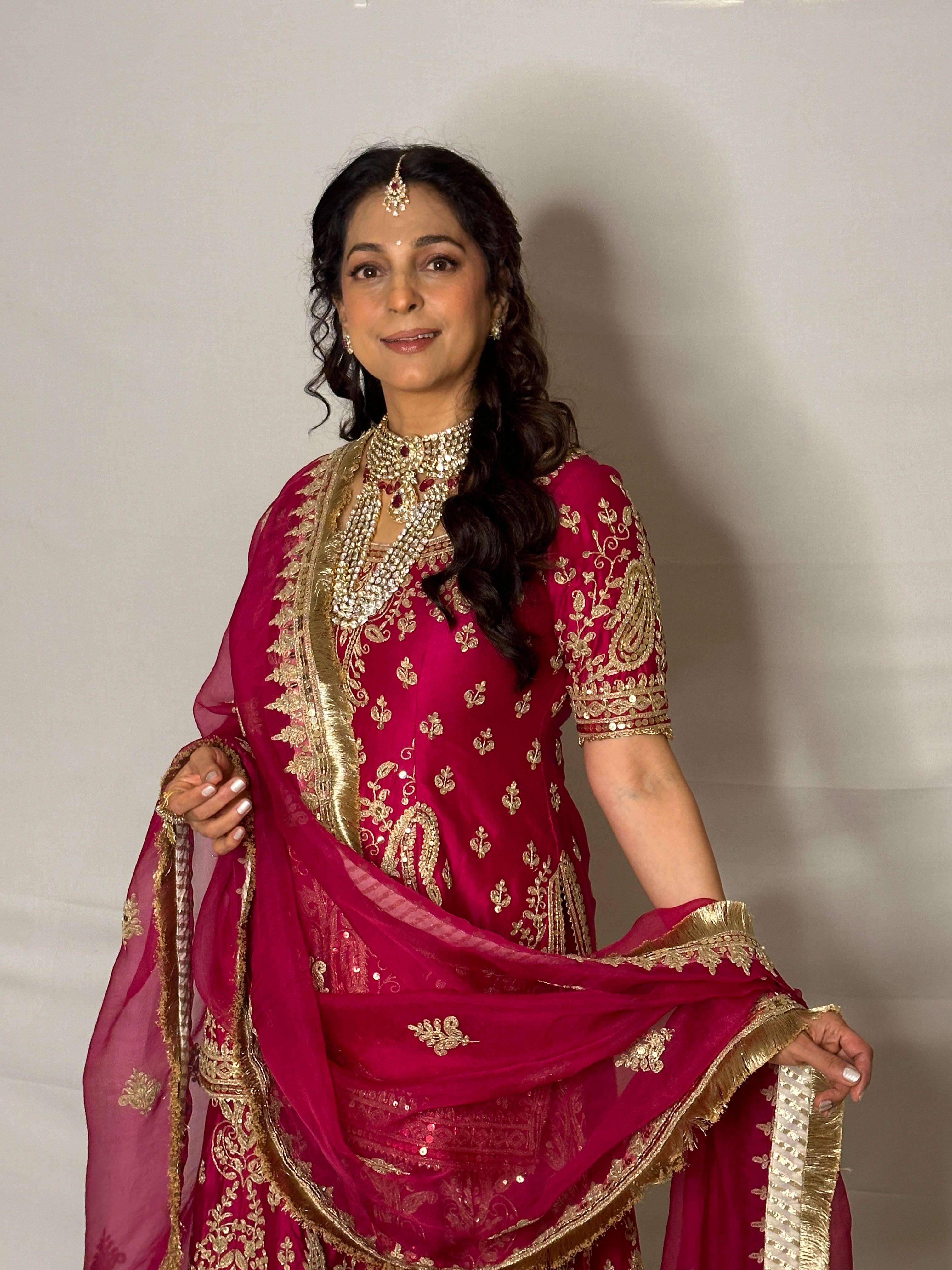 Juhi Chawla - Adya Polki And Diamond Necklace